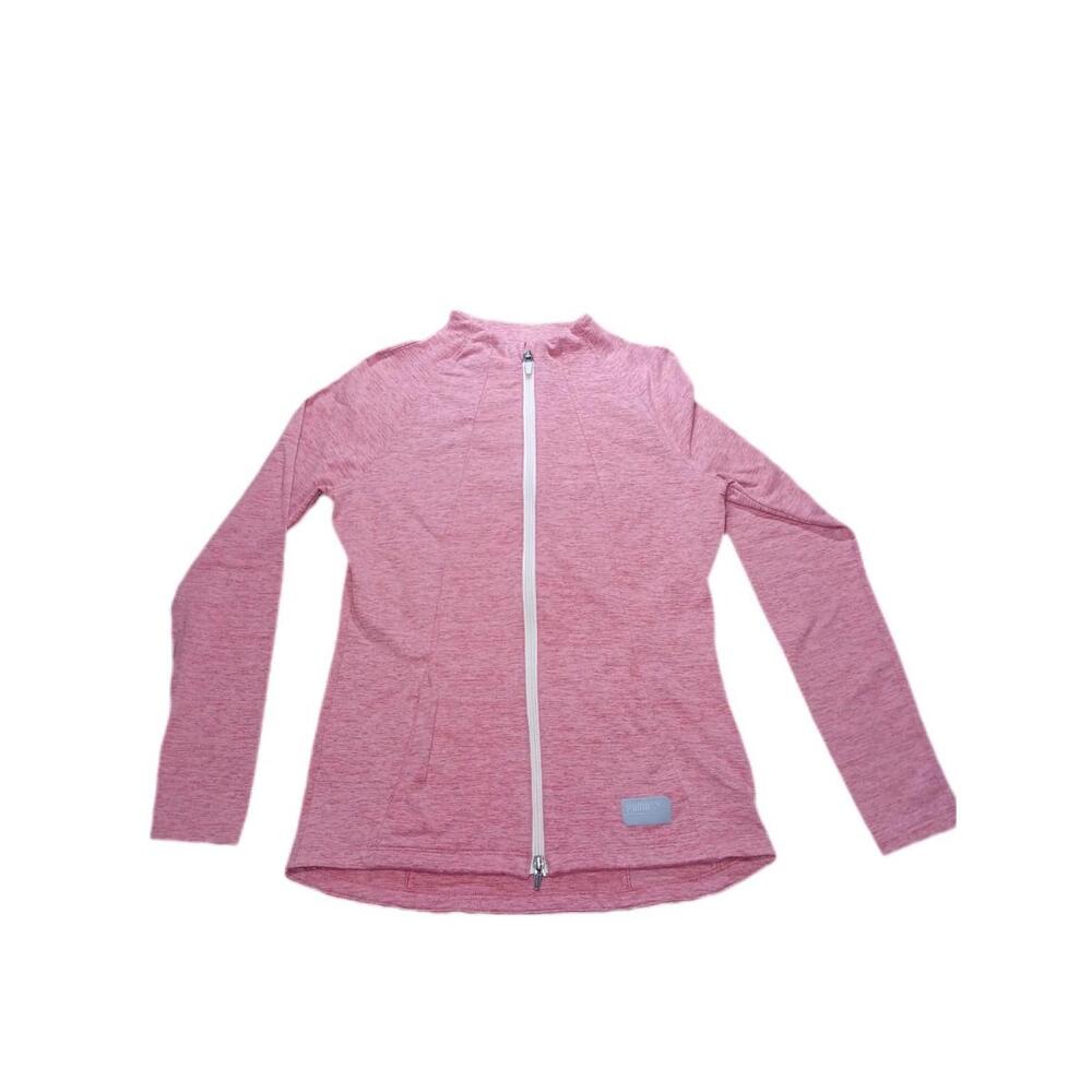 PUMA Women's XS Pink Heather Zip Up Training Jacket / Veste Sport Rose Chiné